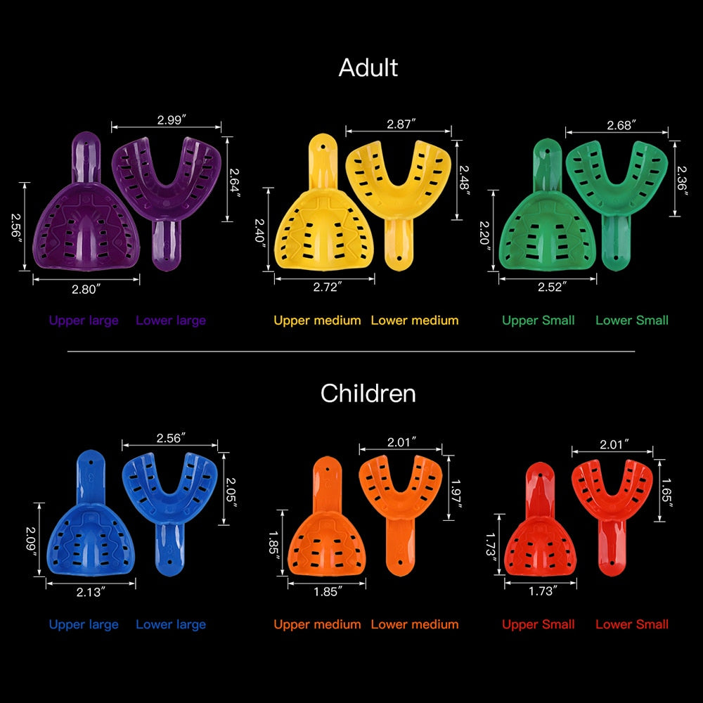 AZDENT 12pcs/set Plastic Teeth Holder Trays Dental Impression Trays - KiwisLove