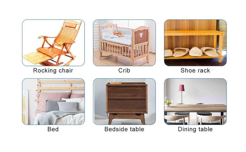 82pcs/set hex socket flat head furniture screws barrel nuts M6 zinc plated - KiwisLove