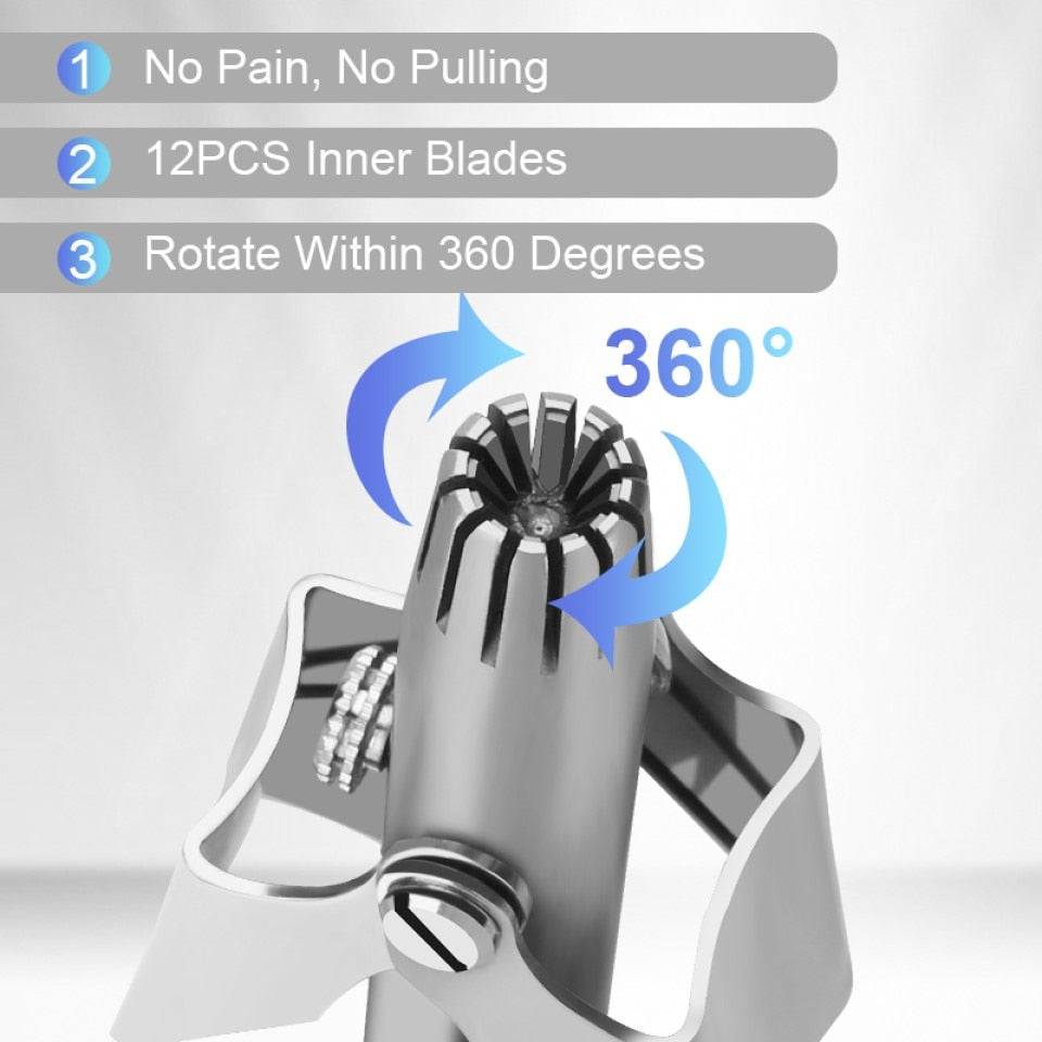 Nose Ear Hair Trimmer Stainless Steel Manual Vibrissa Razor Shaver - KiwisLove