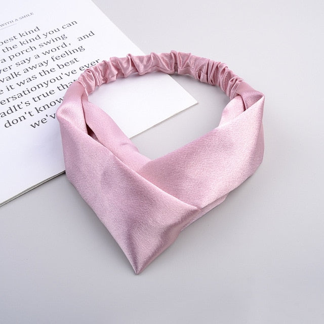 Headband Cross Top Knot Elastic Hair Bands - KiwisLove