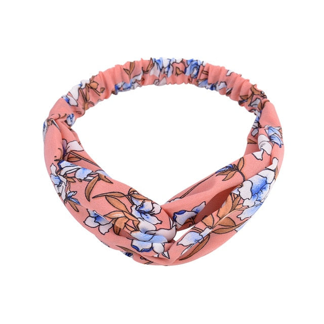 Headband Cross Top Knot Elastic Hair Bands - KiwisLove