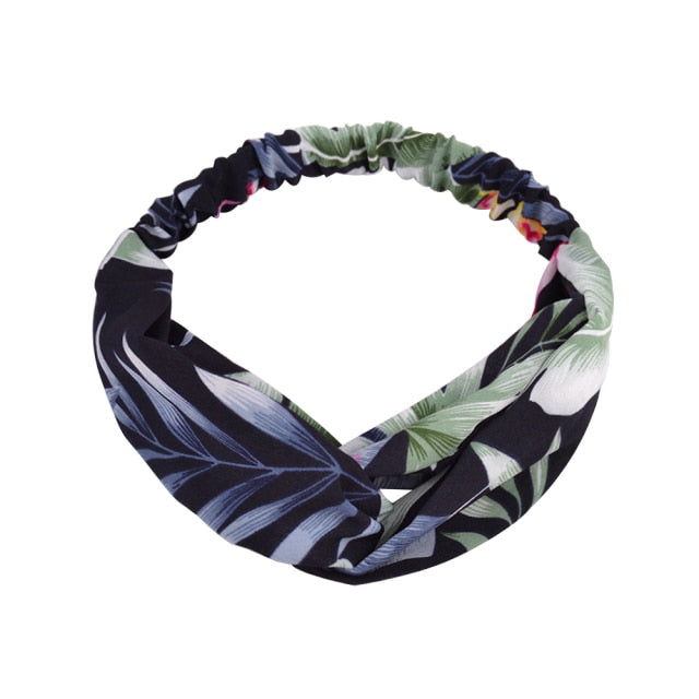 Headband Cross Top Knot Elastic Hair Bands - KiwisLove