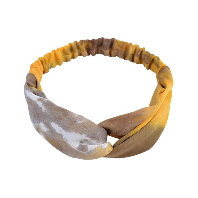 Headband Cross Top Knot Elastic Hair Bands - KiwisLove