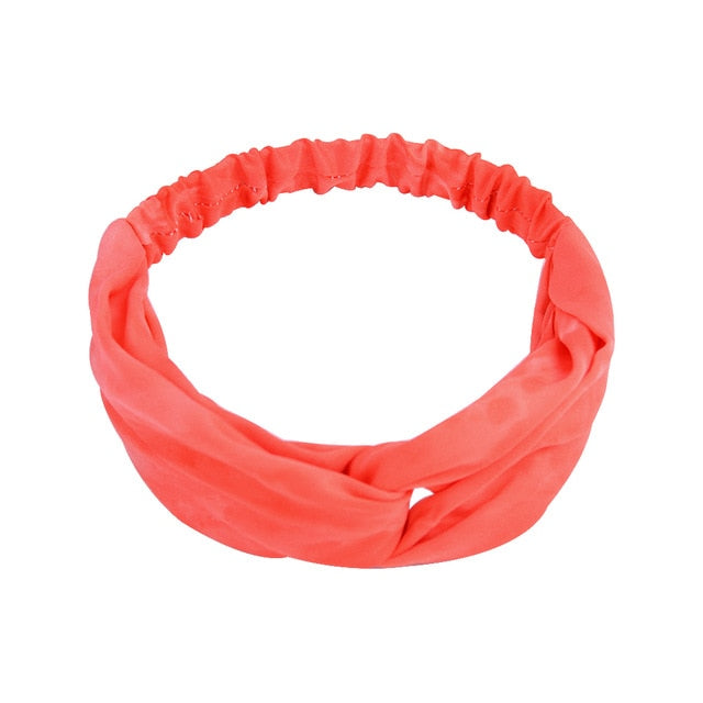 Headband Cross Top Knot Elastic Hair Bands - KiwisLove