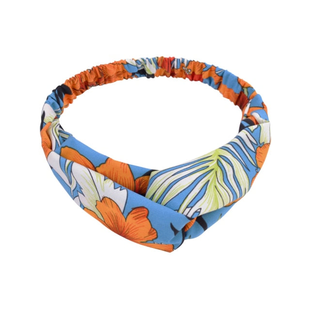 Headband Cross Top Knot Elastic Hair Bands - KiwisLove