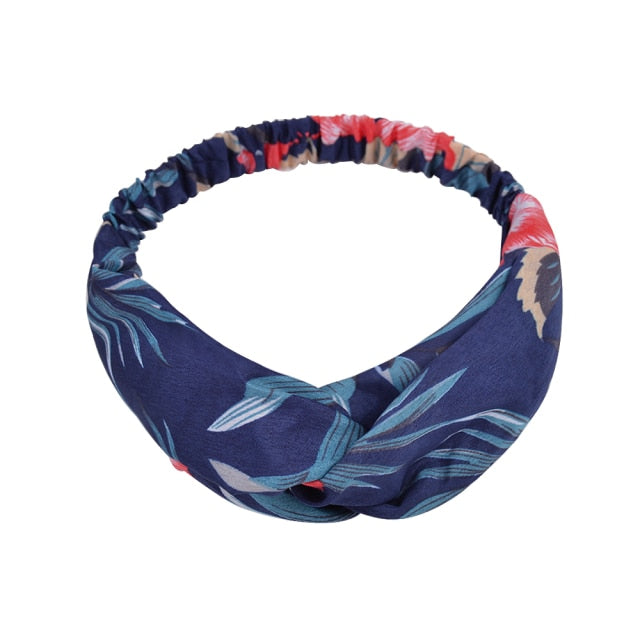 Headband Cross Top Knot Elastic Hair Bands - KiwisLove