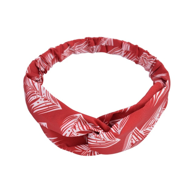 Headband Cross Top Knot Elastic Hair Bands - KiwisLove