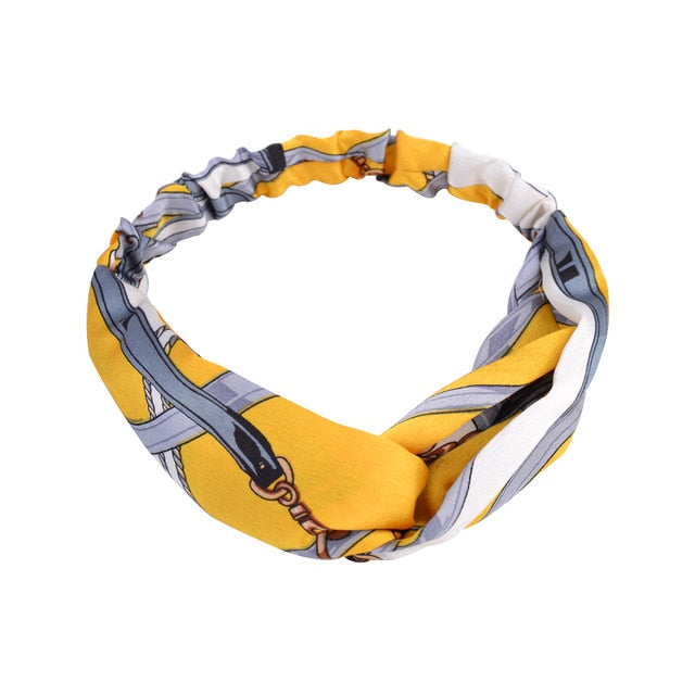 Headband Cross Top Knot Elastic Hair Bands - KiwisLove