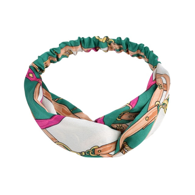 Headband Cross Top Knot Elastic Hair Bands - KiwisLove