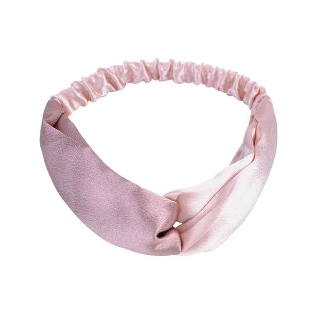 Headband Cross Top Knot Elastic Hair Bands - KiwisLove