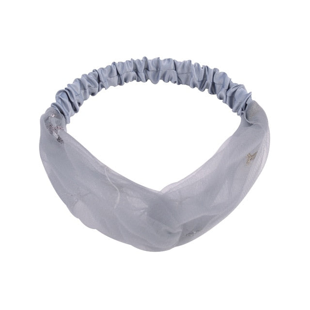 Headband Cross Top Knot Elastic Hair Bands - KiwisLove