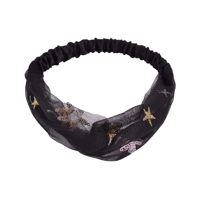 Headband Cross Top Knot Elastic Hair Bands - KiwisLove