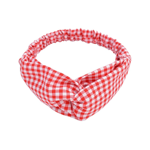 Headband Cross Top Knot Elastic Hair Bands - KiwisLove