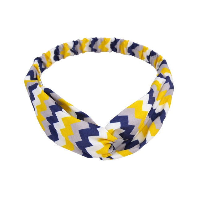 Headband Cross Top Knot Elastic Hair Bands - KiwisLove