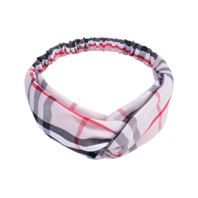Headband Cross Top Knot Elastic Hair Bands - KiwisLove
