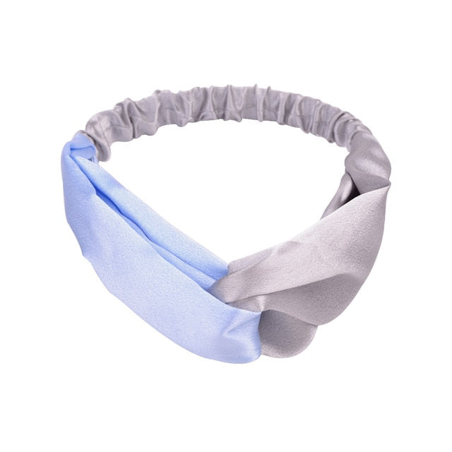 Headband Cross Top Knot Elastic Hair Bands - KiwisLove