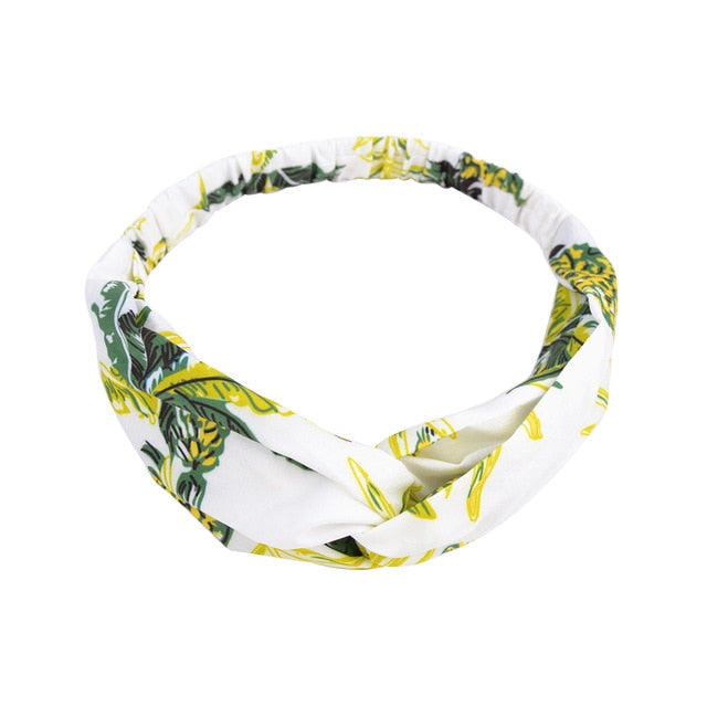 Headband Cross Top Knot Elastic Hair Bands - KiwisLove