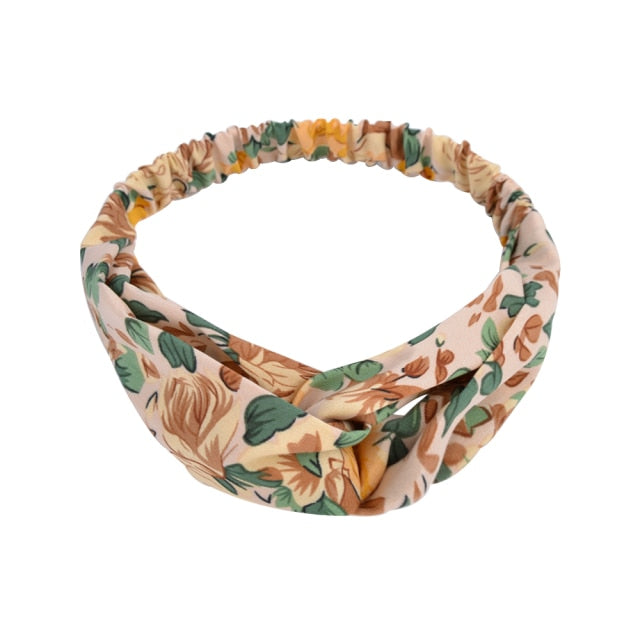 Headband Cross Top Knot Elastic Hair Bands - KiwisLove