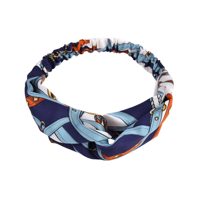 Headband Cross Top Knot Elastic Hair Bands - KiwisLove