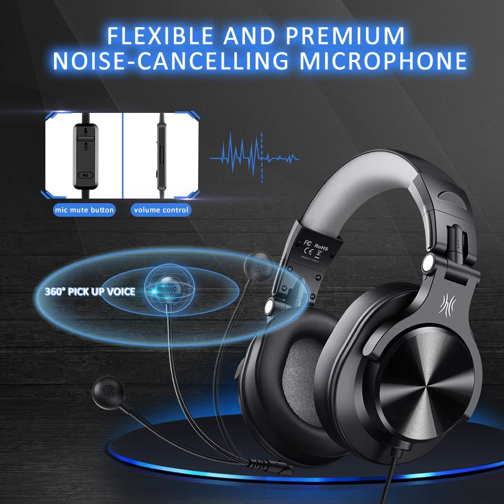 Oneodio A71D Gaming Headset With Detachable Microphone For PC Gamer - KiwisLove