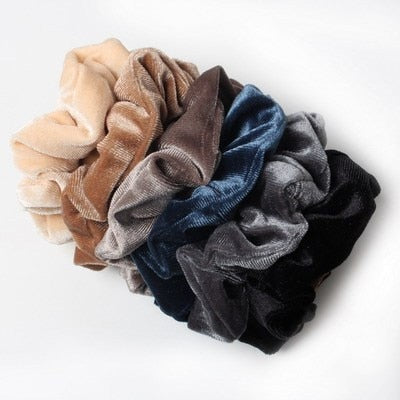 6pcs Velvet Scrunchies  Elastic Hair Bands - KiwisLove