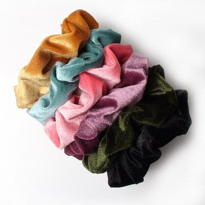 6pcs Velvet Scrunchies  Elastic Hair Bands - KiwisLove
