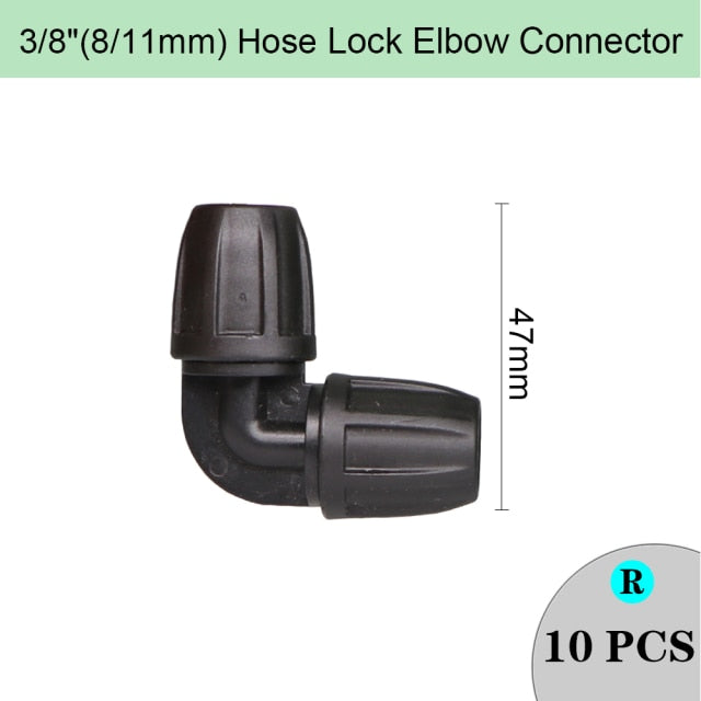 Garden Irrigation Hose Sprinkler Connector Double Barb Tee Elbow Eng Plug Water Pipe Joint 8/11 4/7mm Hose Lock Watering Fitting - KiwisLove