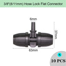 Garden Irrigation Hose Sprinkler Connector Double Barb Tee Elbow Eng Plug Water Pipe Joint 8/11 4/7mm Hose Lock Watering Fitting - KiwisLove
