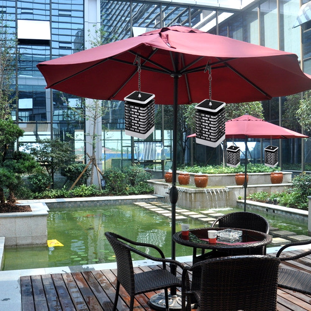 LED Solar Flames Light Dancing Flames Lighting Torches Hanging Lantern Solar Lamp IP65 Outdoor - KiwisLove