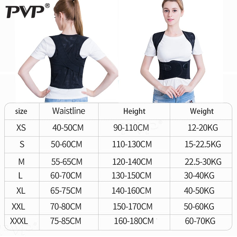 Back Posture Corrector Therapy Corset Spine Support Belt Lumbar - KiwisLove