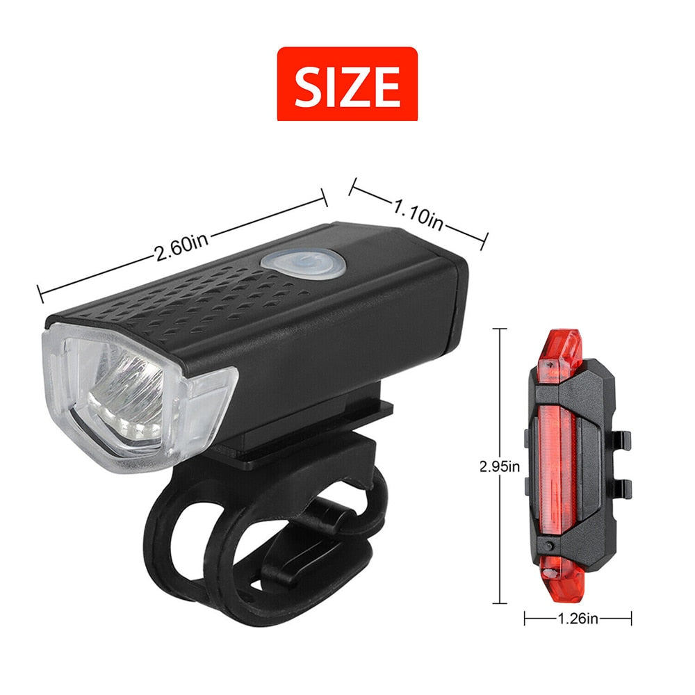 Bike Light MTB Bicycle USB Rechargeable - KiwisLove