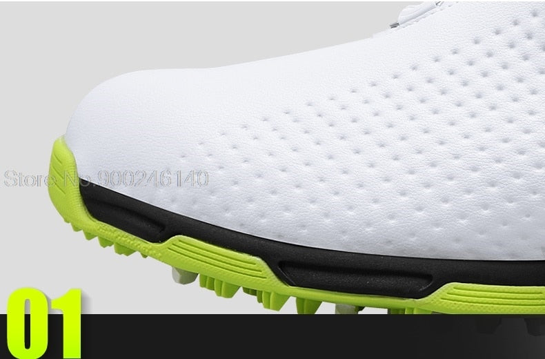 Pgm Golf Shoes Men Waterproof Knobs Buckle Mesh Lining Breathable Slip Resistant - KiwisLove
