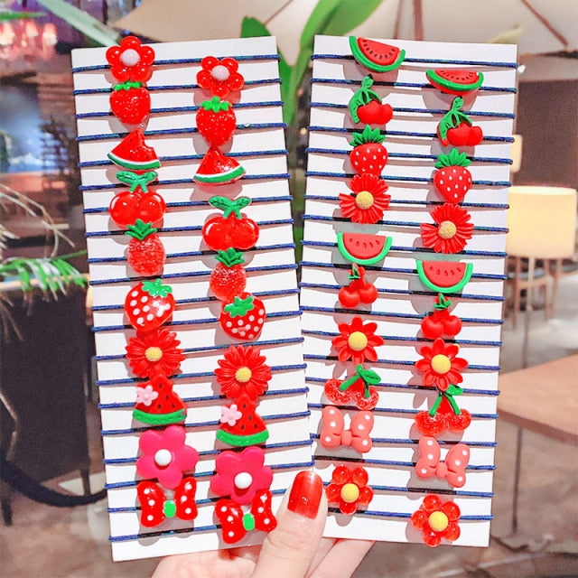 20/40PCS/Set New Girls Cute Colorful Cartoon Scrunchies Ponytail Holder - KiwisLove