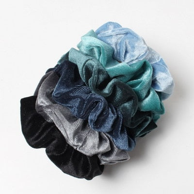 6pcs Velvet Scrunchies  Elastic Hair Bands - KiwisLove