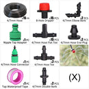 15M 1/4'' Hose DIY Drip Irrigation System Portable Misting Watering Kit - KiwisLove