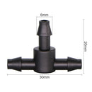 1/4" Hose Dripper Water Tee Connector Plastic Barbed 4/7mm Pipe Tubing - KiwisLove