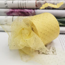6cm 25Yards Golden Dotted Tulle Glitter Ribbon Organza Mesh Fabric Belt - KiwisLove
