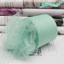 6cm 25Yards Golden Dotted Tulle Glitter Ribbon Organza Mesh Fabric Belt - KiwisLove