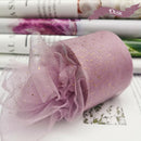 6cm 25Yards Golden Dotted Tulle Glitter Ribbon Organza Mesh Fabric Belt - KiwisLove