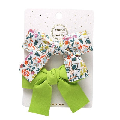 Floral Bowknot Hair Scrunchies Women Ponytail Holder Hair Rope Ties - KiwisLove