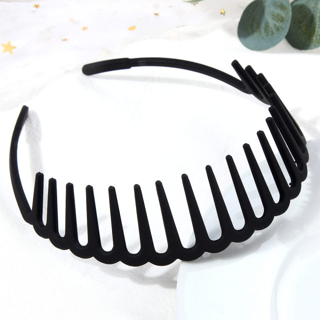 Fashion Simple Headdress Solid Color Resin Hair Comb Hairbands - KiwisLove