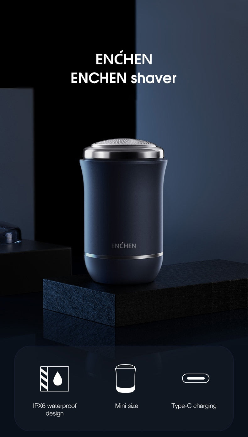 ENCHEN Mini Electric Face Shaver Men Rechargeable Shaving Beard - KiwisLove