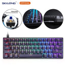 Mechanical Keyboard USB Wired LED Backlit Axis Gaming Mechanical Keyboard Gateron Optical Switches For Desktop - KiwisLove