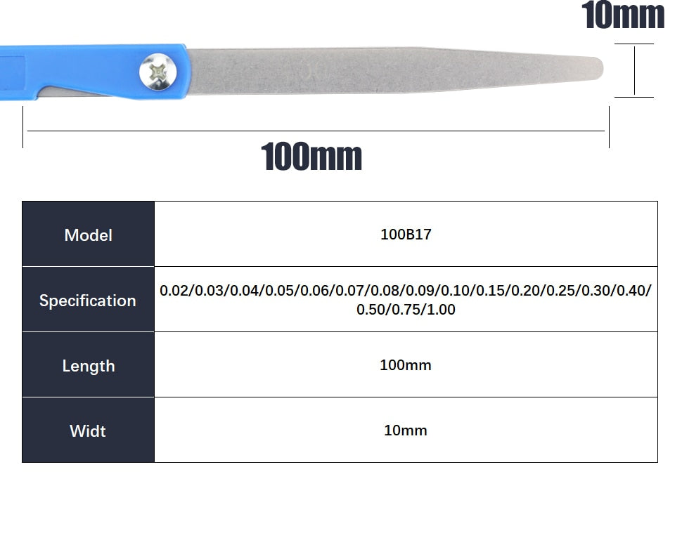 Feeler Gauge Metric Thickness Gauge Set Blade Gap Filler Tappet Valve - KiwisLove