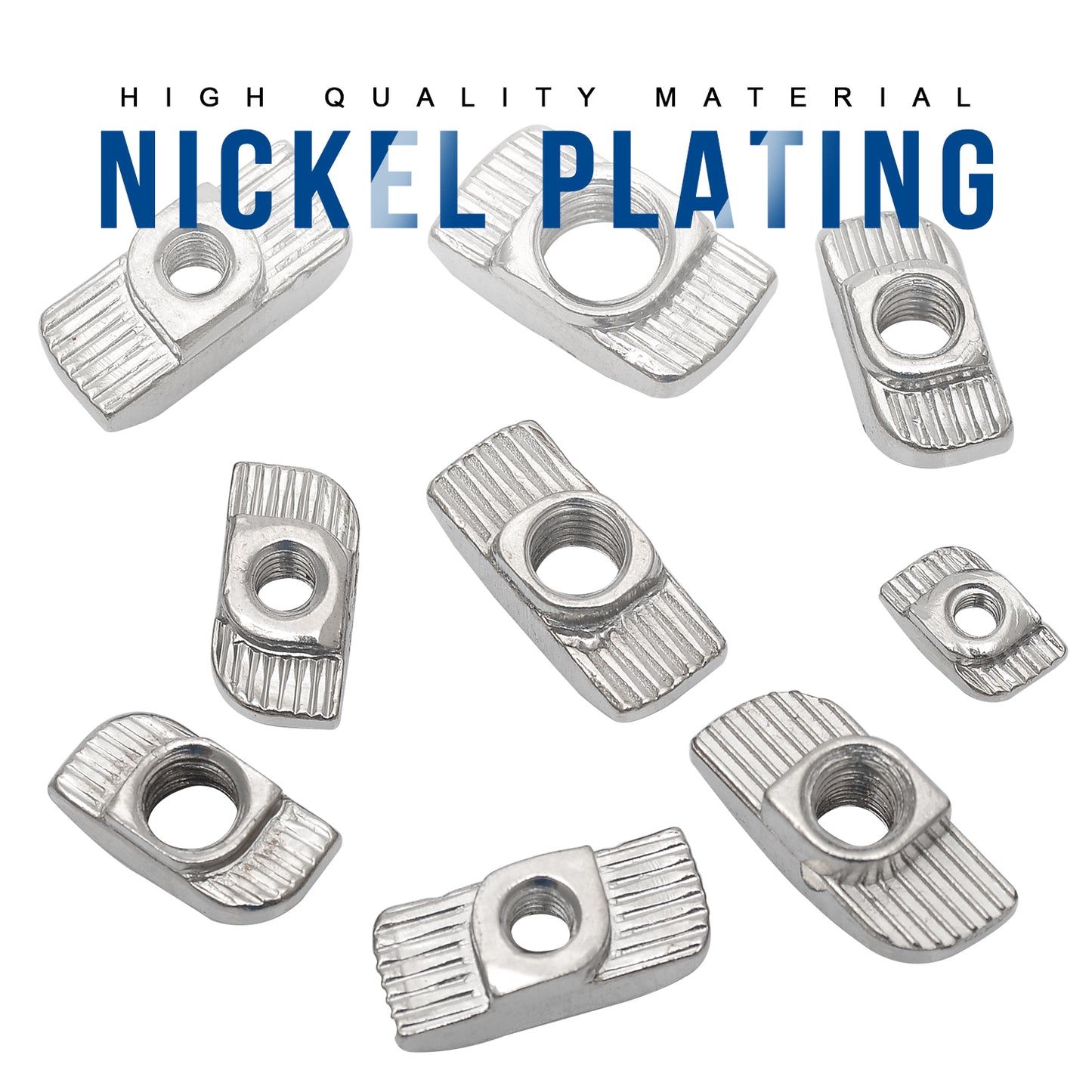 96pcs T Slot Nut Hammer Head Sliding T Nut Fasteners Drop In T-nut Set - KiwisLove