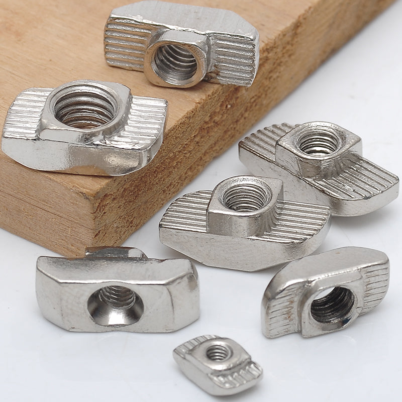 96pcs T Slot Nut Hammer Head Sliding T Nut Fasteners Drop In T-nut Set - KiwisLove