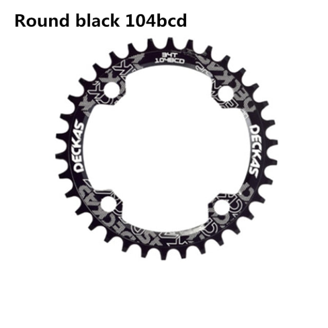 Deckas 104BCD Round Narrow Wide Chainring MTB Mountain bike bicycle 104BCD 32T 34T 36T 38T crankset Tooth plate Parts 104 BCD - KiwisLove