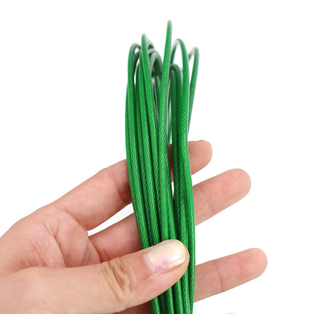 5m  PVC Plastic Coated 304 Stainless Steel Wire Rope Cable + 10 Loops - KiwisLove