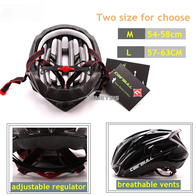CAIRBULL Road Bike Helmet Ultralight Bicycle Helmets Men Women Mountain Bike Riding Cycling Integrally-molded Helmet - KiwisLove