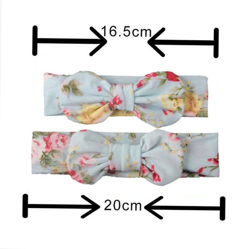 Mama & Baby Set Headwear Bowknot Elastic HeadBands - KiwisLove
